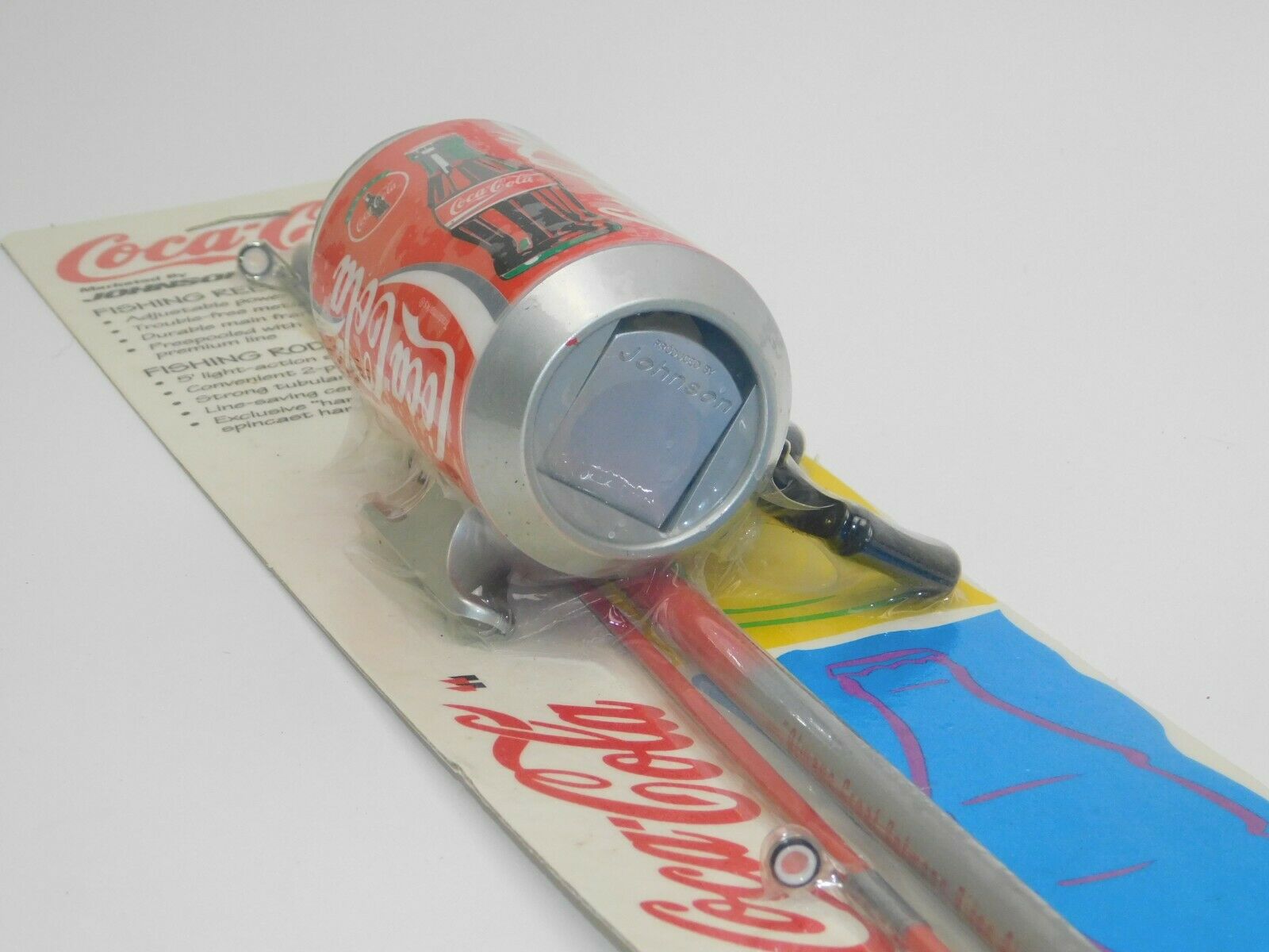 Vintage COCA COLA FISHING POLE AND COKE CAN REEL