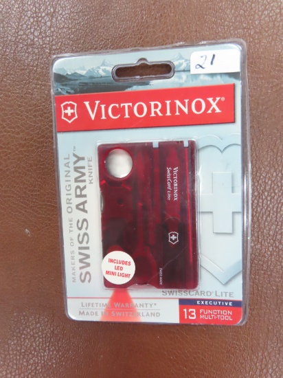 Unopened Victorinox (Swiss) Swisscard Lite, 13 Function multi-tool, credit card size