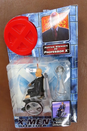 2000 X-MEN the movie figure, Professor X, Unopened, box shows wear.