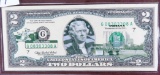 Indiana Enhanced 2003A $2 FRN in holder