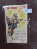 Vintage 1948 Roy Rogers/Quaker Oats Advertising Postcard, Contest Entry.