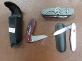 Three (3) For One Money: Victorinox gents knife, Kershaw Snap-On and Columbia multi-tool.