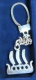 .60 Troy Ounce Sterling Silver Key Chain. in Box