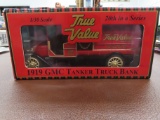 2001 ERTL 1919 GMC Tanker Truck Bank, Die Cast. True Value