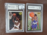 TWO (2) X The Money: Graded TEN Basketball Cards incl. SHAQ and Ray Allen