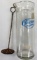 Old Ovaltine Malt Mixer, glass with metal plunger, 6