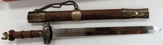 16" Sword of the Zodiac, wood scabbard. in box