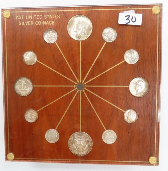 Melt Value $39.64 on 8-17-21: Last United States Silver Coinage Clock Face (no clock mechanism)