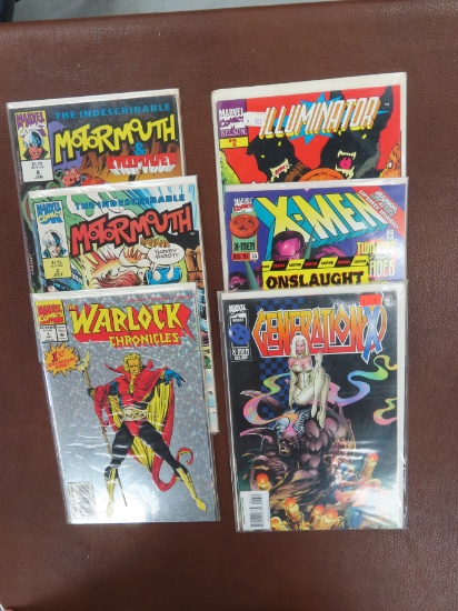 SIX (6) Marvel Comics For One Money, all boarded and bagged