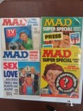 Four (4) For One Money: 1980's MAD Magazines, conditions vary from Good To Bad