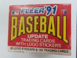 Factory Sealed: Unopened 1991 Fleer Baseball update Set (132 cards) with Bagwell and Pudge Rookies