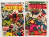 TWO (2) X The Money: The Defenders, Marvel, #40 and #45. 30 cent comics