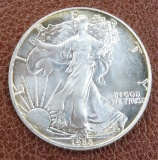 1988 U.S. Silver Eagle, One Ounce .999 Fine Silver.
