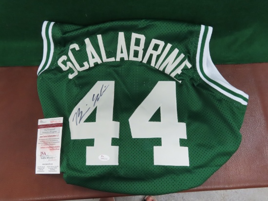 BRIAN SCALABRINE AUTOGRAPHED CELTICS JERSEY W/ WHITE MAMBA J.S.A.  AUTHENTICATED