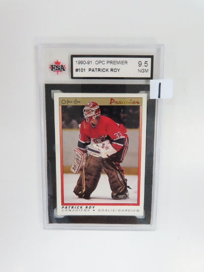 1990-91 OPC Premier #101 Patrick Roy, KSA Graded 9.5