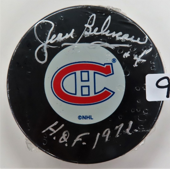 Joseph Jean Arthur Béliveau Signed Hockey Puck, NO COA, Estate Find. deceased 2014