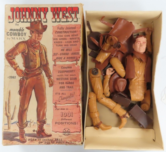 1965 MARX, Johnny West the movable Cowboy #2062, with box, NOTE: there is loss to some of the limbs