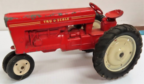 8.75"L Red Tru Scale Die Cast Tractor