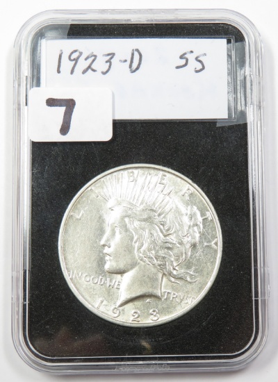 1923-D Silver Peace Dollar, AU55