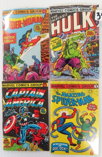 Four (4) For One Money: Marvel Bubble Funnies Mini Comics (1981), Three Are Unopened with Gum.