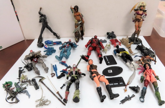 Action Figure Lot As Shown incl Todd McFarlane Figures. All One Money