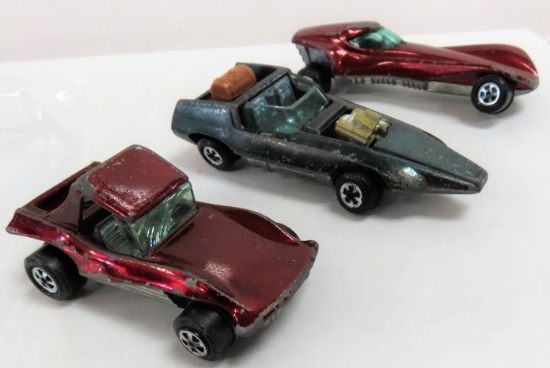 Three (3) X the Money: 1970 (2nd Year) Johnny Lightning cars incl. Smuggler, Stiletto, and