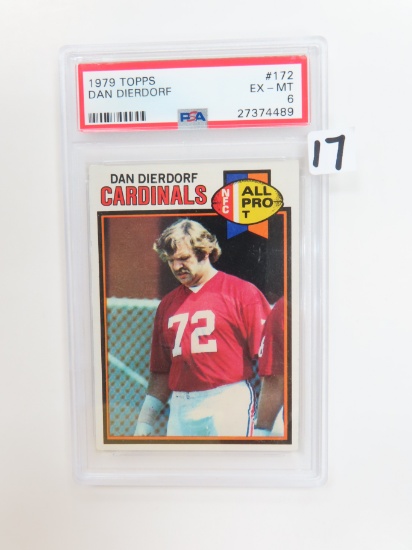 1979 Topps #172, Dan Dierdorf Rookie Card. PSA Graded SIX