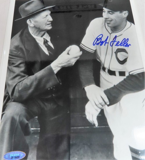 BOB FELLER AUTOGRAPHED SIGNED 8X10 PHOTO CLEVELAND INDIANS with Tri Star COA, HAC Guarantees