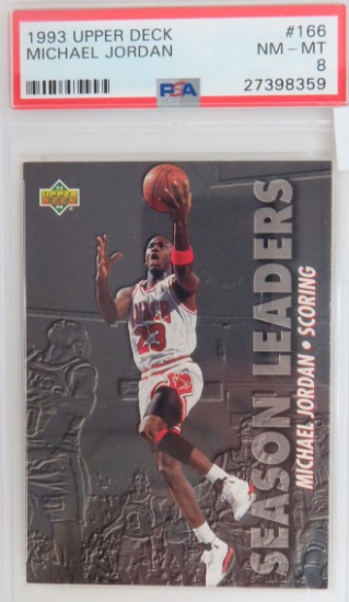 1993 Upper Deck #166 Michael Jordan Chicago Bulls HOF PSA Graded 8 NM-MT