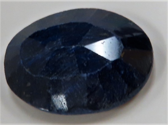 $3182 Retail Replacement Value: 30.3 CARATS oval faceted blue sapphire, quality 2 - commercial fair