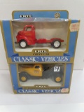 TWO (2) X The Money, 1988 ERTL Cab Trucks in Box INCL: Chevy and International KB-12