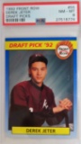 DEREK JETER 1992 FRONT ROW DRAFT PICKS PSA-8 NMMT MINOR LEAGUE ROOKIE RC CARD #55