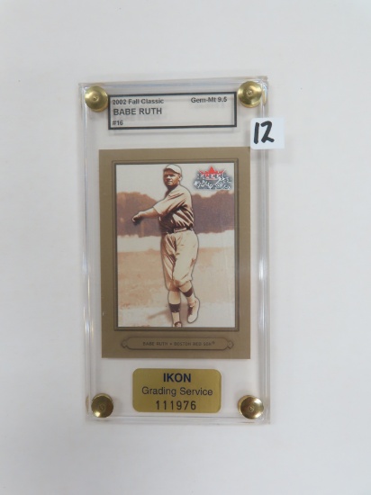 2002 Fleer Fall Classic #16 Babe Ruth, IKON Graded 9.5