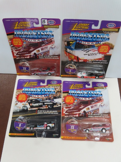 Four (4) Johnny Lightning Dragsters For One Money: 1997 ALL ARE LE of 15,000 Made!