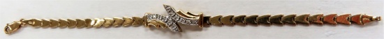 14KT Yellow Gold Diamond Bracelet set with Twelve .02ct full cut diamonds.SI1 clarity, H-I Color.