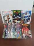 Thirty (30) 1990's Beckett Football Monthly with Covers of Montana, Aikman, Deion, J.Rice, $19 SHIP