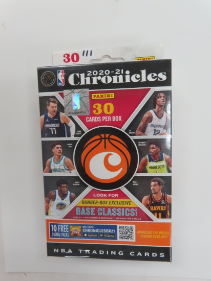 2020-21 Panini Chronicles Hanger Box Exclusive, 30 Cards per Box. Pull a Rookie Auto Red Parallel!