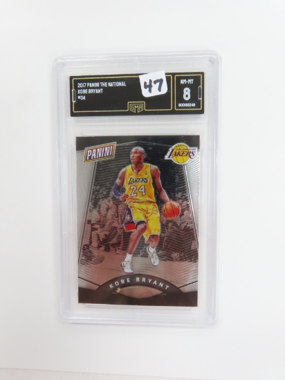 2017 Panini The National #34, Kobe Bryant. GMA Graded 8