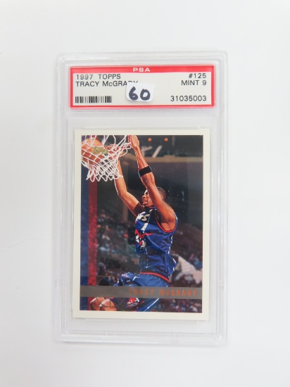 1997 Topps #125, Tracy McGrady Rookie Card. PSA Graded 9