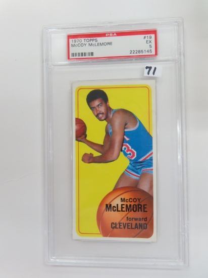 1970-71 BASKETBALL TOPPS TALL BOY McCoy McLemore #19, PSA Graded 5 ( Jack Yates, HS)