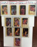 1986 Complete (11) Card Sticker Set with Jordan Rookie Sticker! Four (4) have been graded by PSA