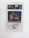 Jalen Rose Signed 1999 Upper Deck MVP #JR Prosign autograph, GMA Graded 6
