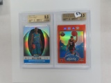 #10/299 Nick Young 2006-07 Finest Blue refractor Rookie Card AND #393/499 Michael Beasley 2008-09