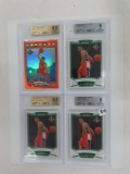 Four (4) X The Money: Serial #d D.J. Augustin Rookie Cards, All Beckett Graded 9 or 9.5
