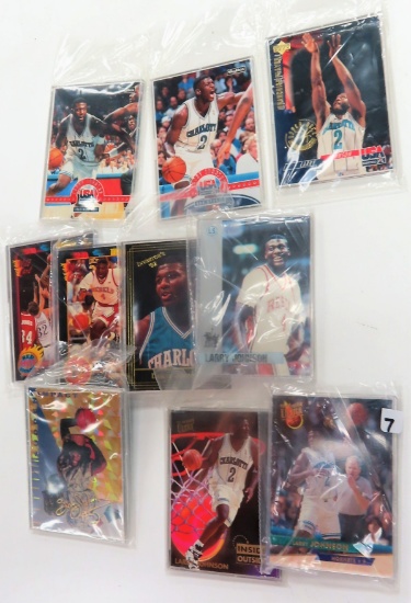 TEN (10) Larry Johnson Basketball Cards Incl Rookie Cards. All One Money