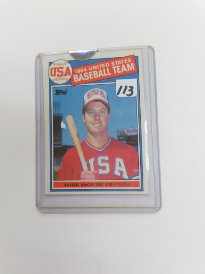 1985 TOPPS #401 MARK MCGWIRE ROOKIE CARD with Goldin Seal, unbroken.