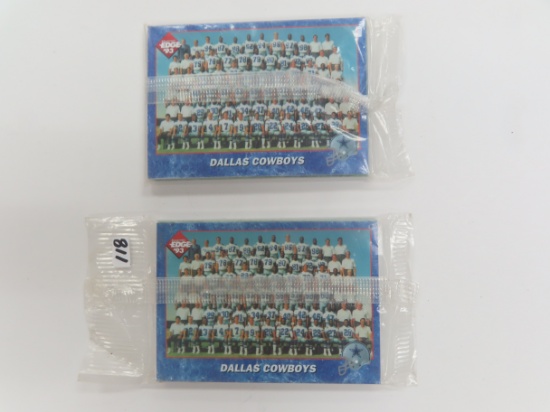 TWO (2) X The Money: 1993 Edge Dallas Cowboys TEAM Set, Factory Sealed, Unopened.