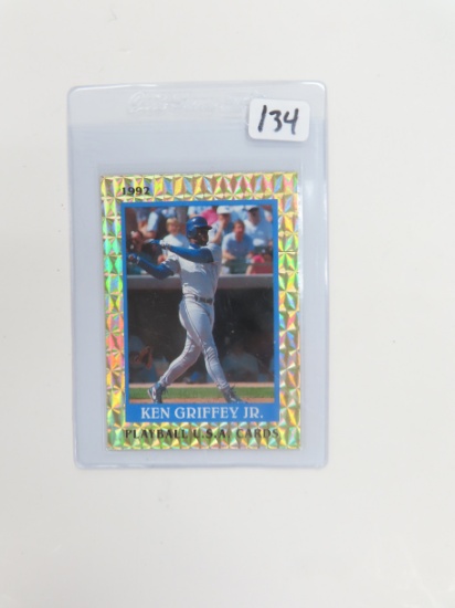 1992 Ken Griffey Jr. Playball Baseball Card. Premier Edition.