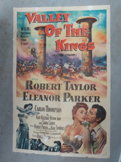 1954 Valley of the Kings Movie Poster (Damaged).