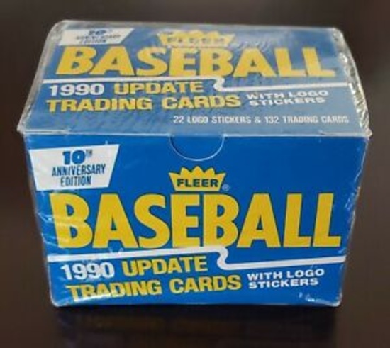 1990 Fleer Update Baseball Set of 132 cards incl. Frank Thomas Rookie Card.